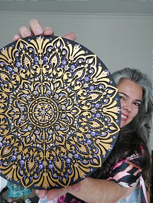 Mandala Duo Chama Violeta (do 25cm ao 90cm)