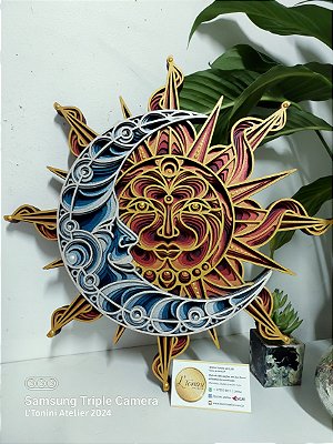 Mandala 3D 7C Sol e Lua 1 (do 40cm ao 70cm)