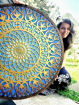 Mandala Duo Torus Gold Blue (do 25cm ao 90cm)
