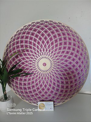 Mandala 3D 5C Torus | Chama Rosa (do 30cm ao 90cm)