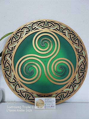 Mandala Duo Triskelion | Tons de verde (do 30cm ao 90cm)