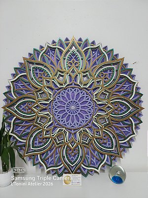 Mandala 3D 7C Flor de Gaia | Essência (do 40cm ao 90cm)