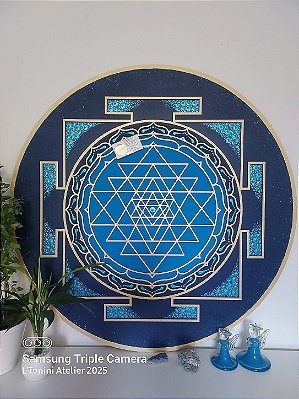 Mandala Duo Sri Yantra | Azul (do 25cm ao 90cm)