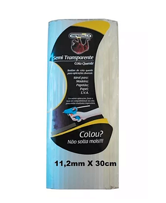 Pacote de Bastão de Cola Quente Semi Transparente Fino 1kg - Rendicolla