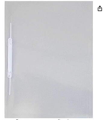 Pasta grampo trilho (plástica) Oficio Cristal - Acp