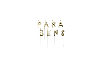 VELA PARABENS DOURADA