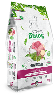 RACAO GREEN PAWS AD RMG SENSIVEL CORDEIRO BATATA DOCE 12KG