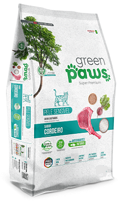 RACAO GREEN PAWS GATO CASTRADO CORDEIRO 1,5KG
