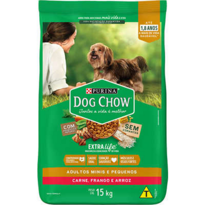 Ração Dog Chow Adulto Raças Pequenas Frango/Arroz 15kg