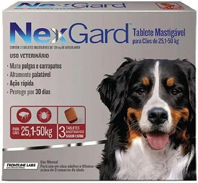 Nexgard 136mg 25,1 a 50kg 3uni