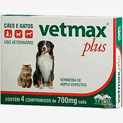 Vermífugo Vetmax Plus 4uni