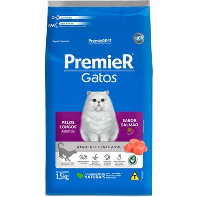 Ração Premier Amb Int Gatos Ad P Longo Salmão 1,5kg