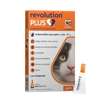 Revolution Plus 30mg Gatos De 2,6 A 5kg Unid