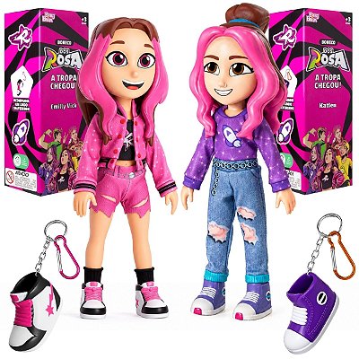 Bonecas Emilly Vick e Katlen Youtuber Dos Rosa