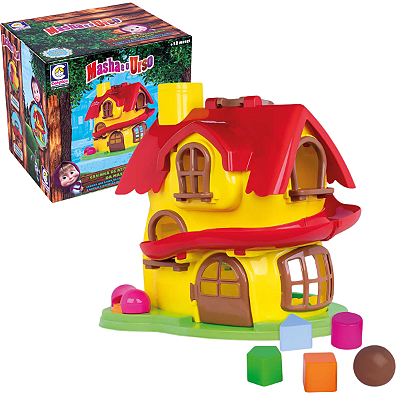 Casinha de Atividades Da Masha e o Urso Brinquedo Educativo