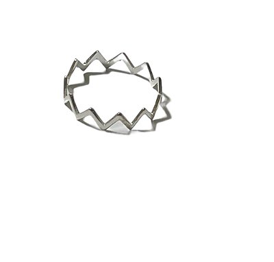 Anel Prata 925 Ondulado