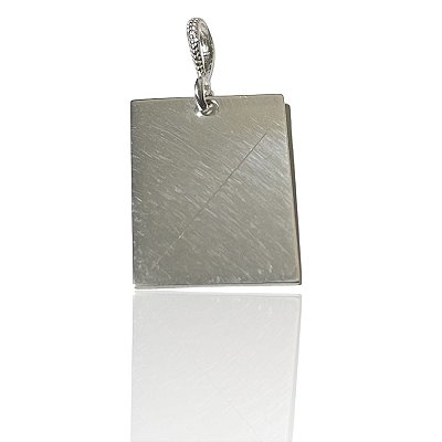 Pingente Placa Lisa Prata 925