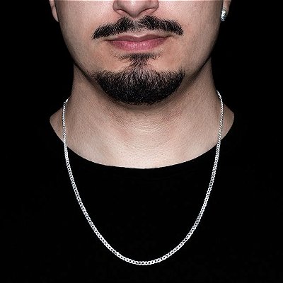 Corrente Masculina Grumet Prata 925  60cm