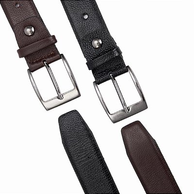 Cinto Masculino Couro Regulagem Preto