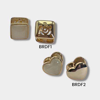 Brinco Olho de Gato Cristal Dourado Dupla Face