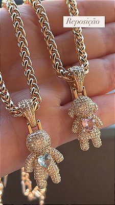 Corrente Feminina Pingente Filho Dourado