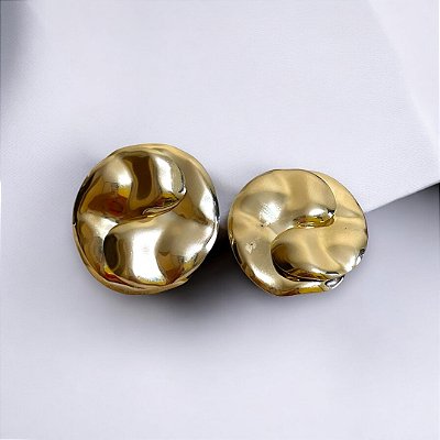 Brinco Orgânico Redondo Dourado