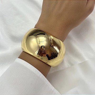 Bracelete Max Abaulado Dourado