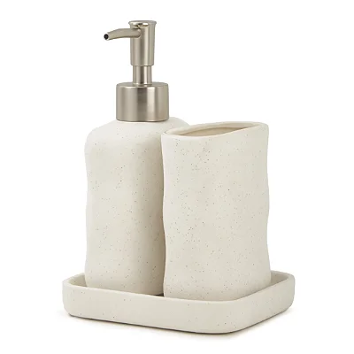 Kit Banheiro Abaeté em Cerâmica Off White