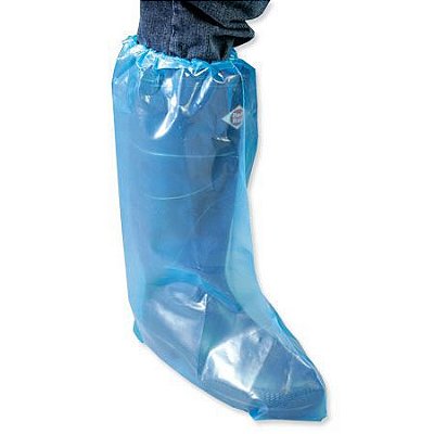 Bota Descartável Azul Com Elástico Com 25 Pares