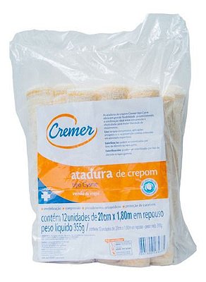 Atadura de Crepom Cysne 20cm x 1,8m 13 Fios Com 12 Rolos - Cremer