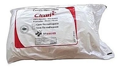Campo Operatório 45 X 50 Cm Com Fio Radiopaco 50 Unidades - Clean