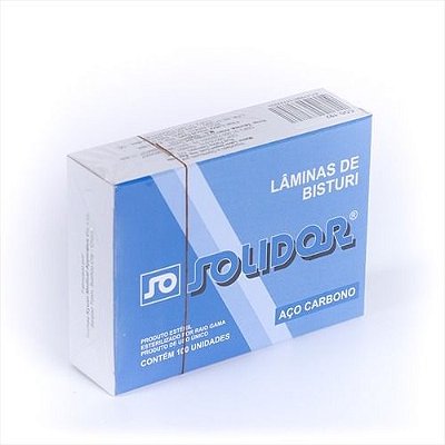 Lâmina Para Bisturi Aço Carbono Nº 21 Caixa Com 100 Unidades - Solidor