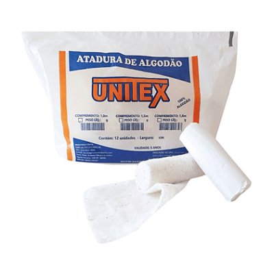 Atadura de Algodão 20 cm X 1 mt 12 Unidades - Unitex