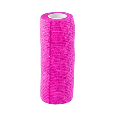 Bandagem Elástica Autoaderente Rosa 15 cm x 4,5 mt