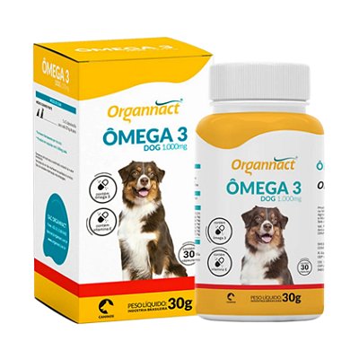 Ômega 3 Dog 1000 mg 30 Gr - Organnact