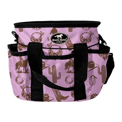 Bolsa Para Kit Higiênico Estampa Country Rosa - Boots Horse