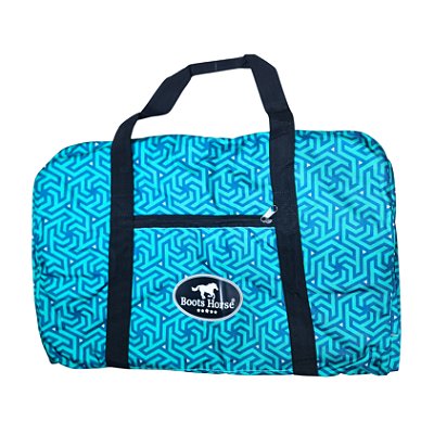 Bolsa Para Sela Em Nylon Estampa Verde Água - Boots Horse
