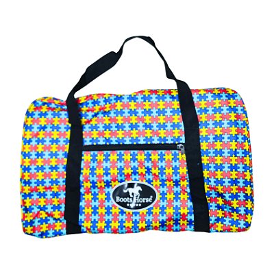 Bolsa Para Sela Em Nylon Estampa Quebra Cabeças - Boots Horse