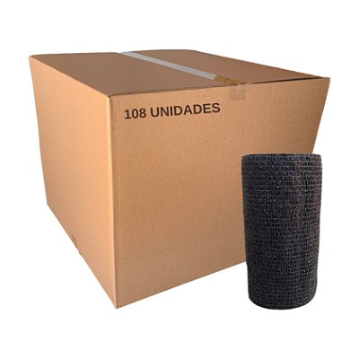 Atadura 10 cm X 4,5 mt Preto Caixa Com 108 Unidades
