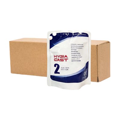 Gesso Sintético 2 Polegadas (5 cm x 3,6 m) Cor Aleatória Caixa Com 10 Unidades - Hygia Cast