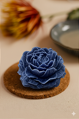 Vela decorativa aromática Peônia Azul