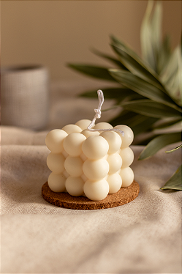 Vela Bubble decorativa natural