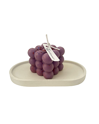 Vela Bubble decorativa uva