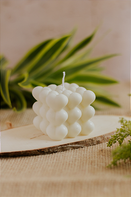 Vela Bubble coração decorativa natural