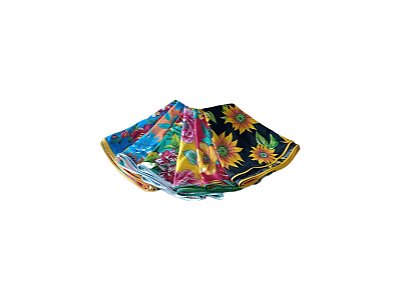 Toalha de Mesa Redonda em Tecido Chita Floral - Fafaty