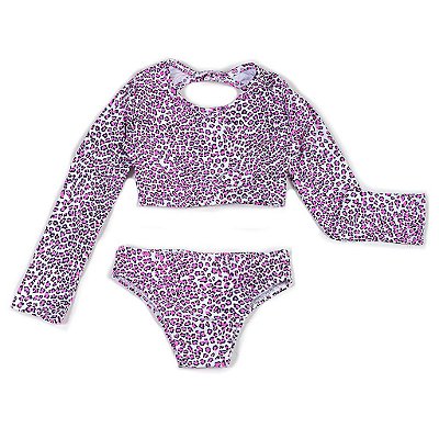 Biquini Cropped Oncinha Pink