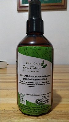 Hidrolato Alecrim do Campo Orgânico 200ml