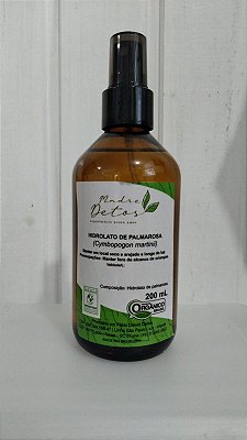 Hidrolato de Palmarosa Orgânico 200ml ambar spray