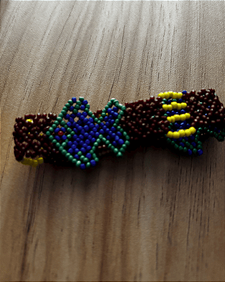 Pulseira Indigena pequena 01 - Diretamente do ACRE - Huni Kuin