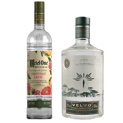 Velvo Botanic Gin + Ketel One Botanical Grapefruit & Rose Vodka